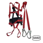Pinnacle Alpha Double Lanyard Full Body Harness Scaffold Hook With Kidney Support