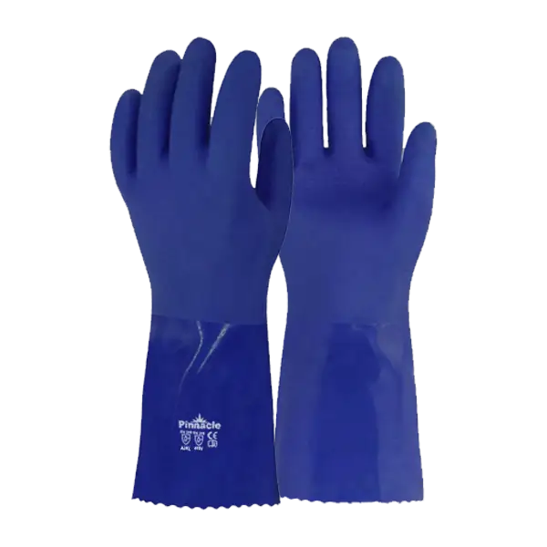 SiTech Blue PVC glove bottle neck, with liner - M - pair main image 0