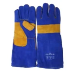 Pinnacle Blue Lined - Yellow Palm Welding Glove 8"