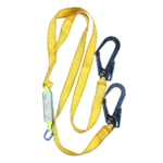 Pinnacle Double Lanyard With Shock Absorber & Scaffold Hook
