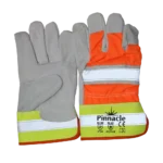 Pinnacle Hiviz Chrome Leather Glove