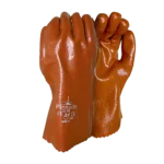 Pinnacle PVC Brown Rough Palm Heavy Duty Glove Open Cuff 30cm