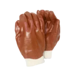 Pinnacle PVC Brown Rough Palm Heavy Duty Glove Knit Wrist