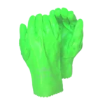 Pinnacle Lime Green PVC Glove Open Cuff