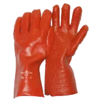 Pinnacle PVC Red Rough Palm Heavy Duty Glove Open Cuff 35cm