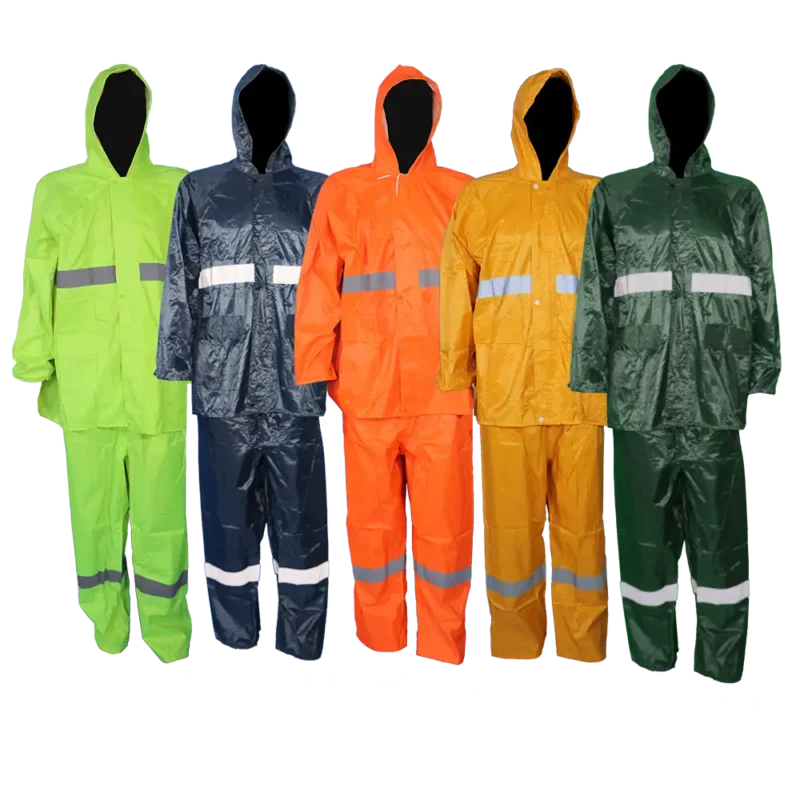 Pinnacle PVC Rubberised Rain Suit With Reflective Tape