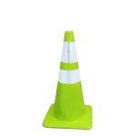 Pinnacle Soft Lime PVC Traffic Cone With Reflective Tape 300mm