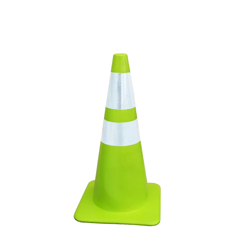 Pinnacle Soft Lime PVC Traffic Cone With Reflective Tape 300mm